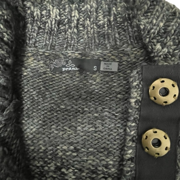 prAna Amber Duster Sweater | Bell Sleeve Snap Buttons Knit Wool Blend | Size S - Picture 4 of 4